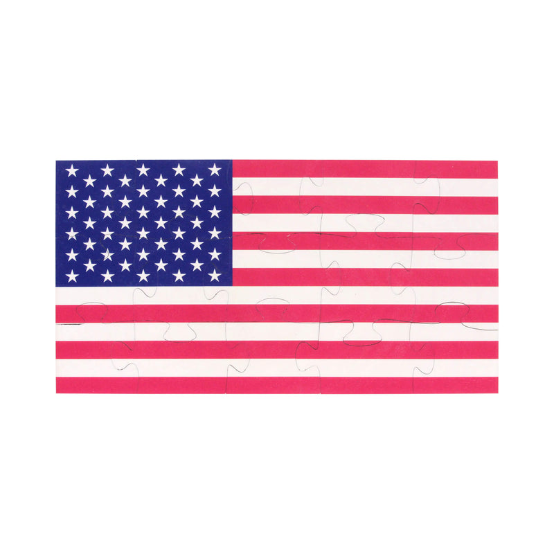 American Flag Shaped Jigsaw Puzzle