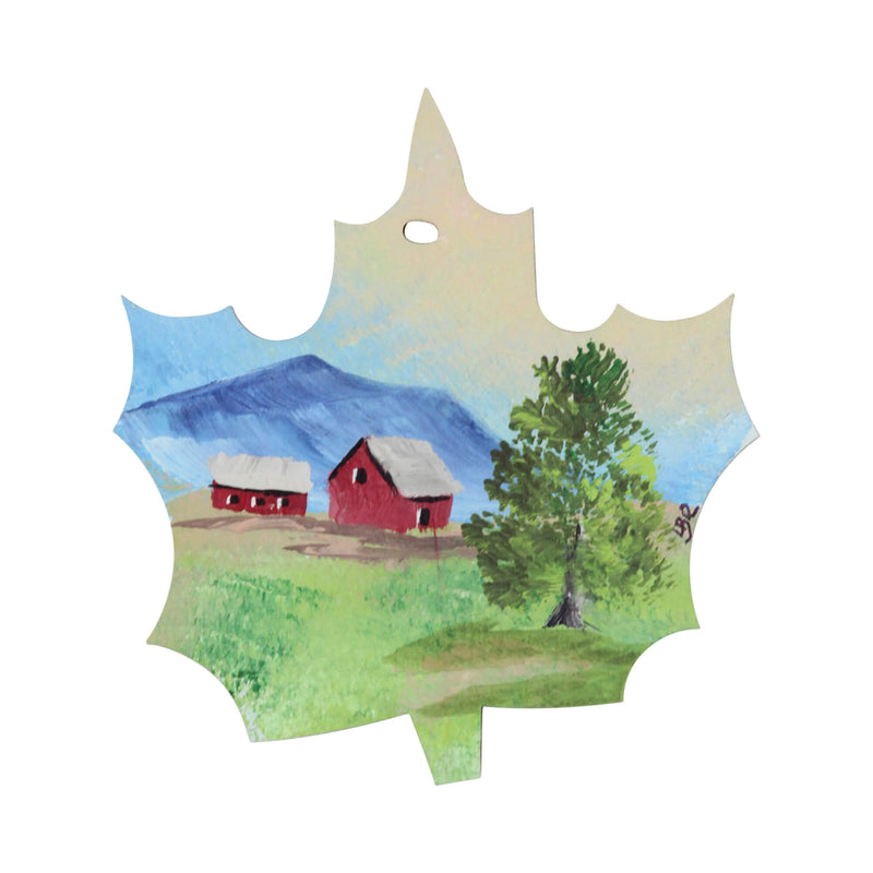 Maple Leaf Handpainted Ornament