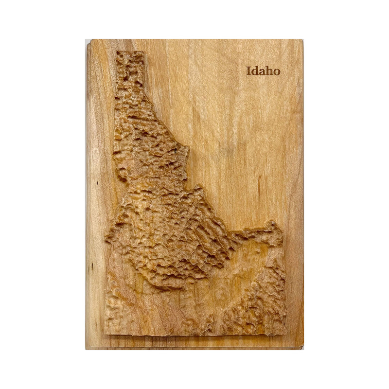 Idaho Topographic 3D Relief State Map | Idaho Map Gift