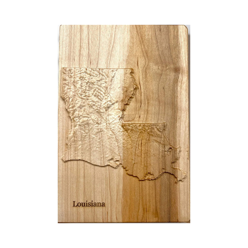 Louisiana Topographic 3D Relief State Map | Louisiana Map Gift