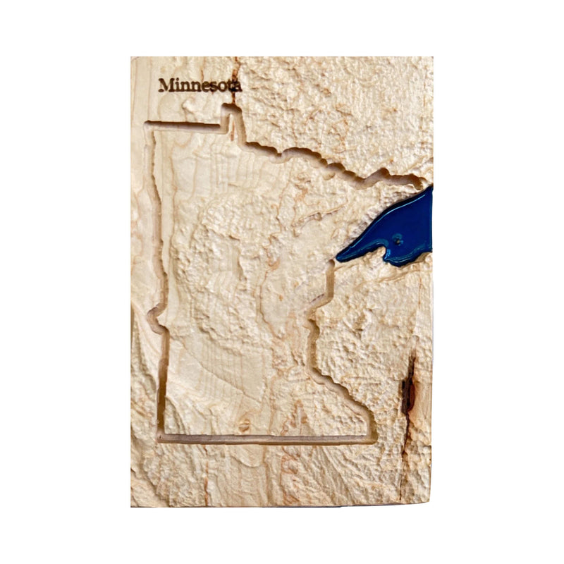 Minnesota Topographic 3D Relief State Map | Minnesota State Map Gift