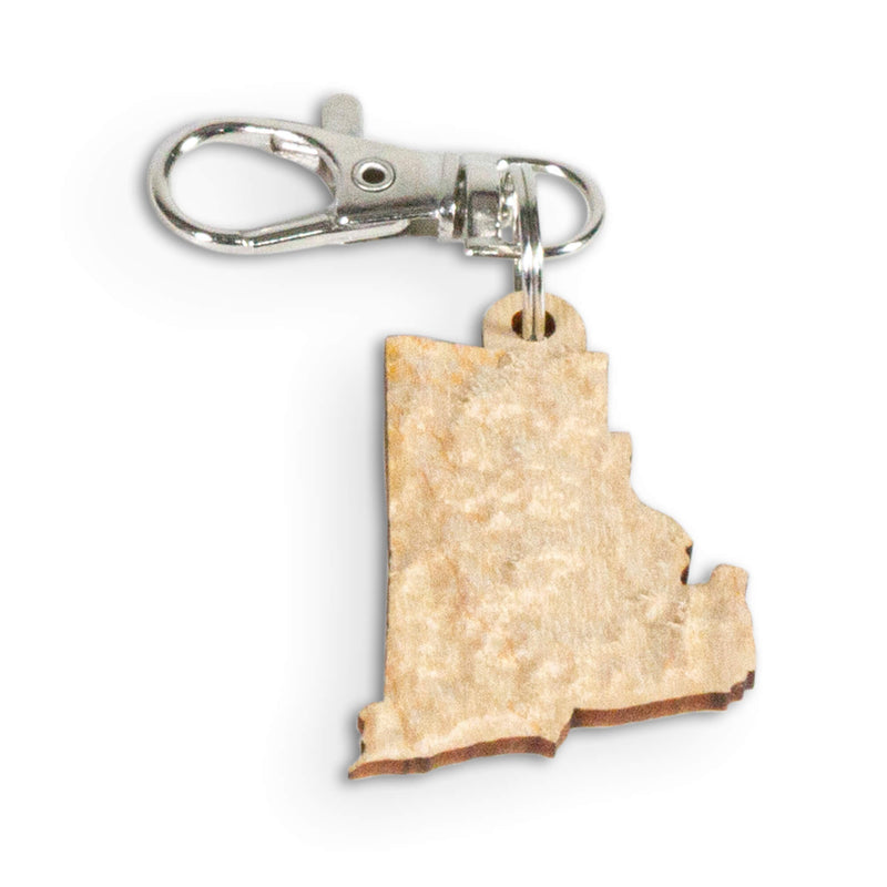 Rhode Island Keychain Topographic State Map | Map Gift