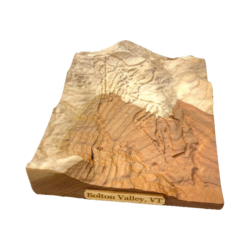 Bolton Valley Vermont 3D Carved Wooden Ski Map | Ski Gift